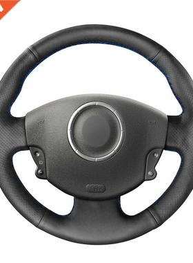 Hand-stitched Black PU Artificial Leather Car Steering Wheel