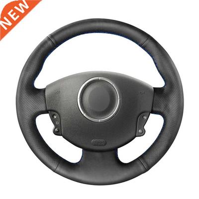 Hand-stitched Black PU Artificial Leather Car Steering Wheel