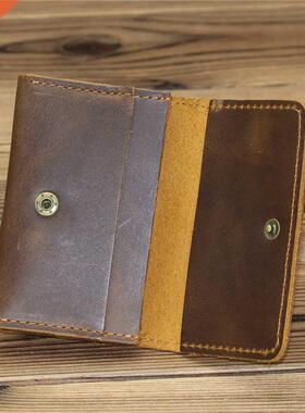 ID/Credit Card Holder Bifold Front Pocket Wallet Genuine Lea