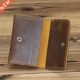 ID/Credit Card Holder Bifold Front Pocket Wallet Genuine Lea