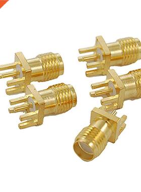 5 Pcs SMA Female Jack RF Coax Connector PCB Mount Cable Righ