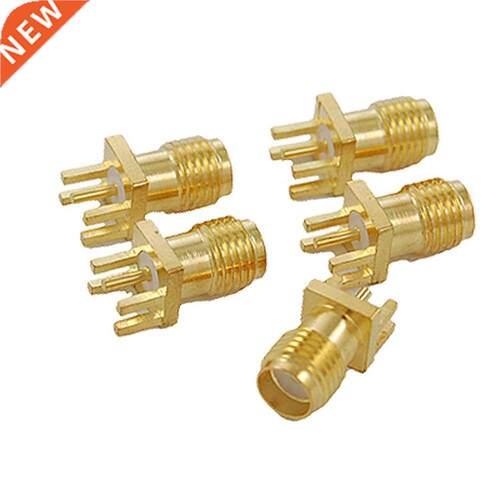 5 Pcs SMA Female Jack RF Coax Connector PCB Mount Cable Righ