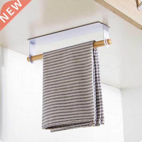 Self-Adhesive Paper Towel Wooden Holder Under Cabinet For