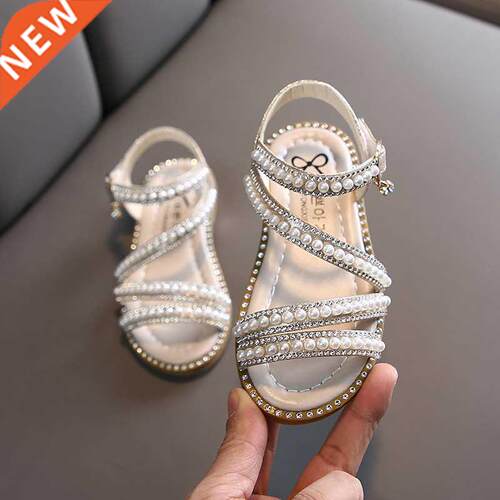 Summer Girls Shoes Bead Mary Janes Flats Fling Princess Shoe