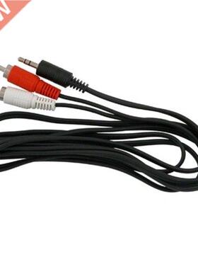 .5mm PC Aux To Dual 2 RCA Audio Cable MaleMale 1.5Meters