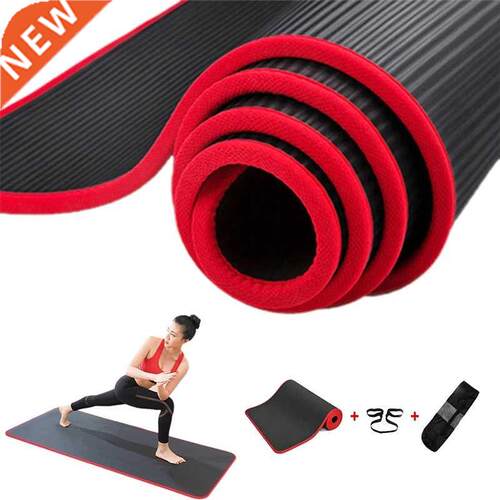 Jusenda 10MM Yoga Mat 183x61cm NBR Fitness Gym Sports Pilate