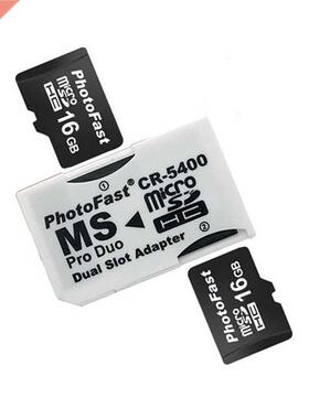 2 Slot Card Reader Micro SD TF to Memory Stick MS Pro Adapte