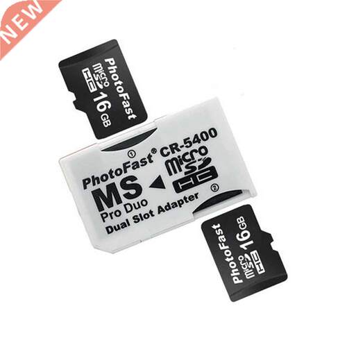2 Slot Card Reader Micro SD TF to Memory Stick MS Pro Adapte