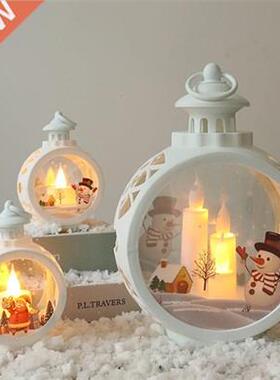 Christmas LED Lights Ornaments Santa Claus Snowman Lanterns