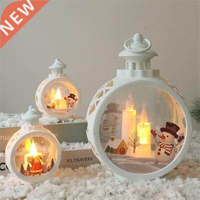 Christmas LED Lights Ornaments Santa Claus Snowman Lanterns