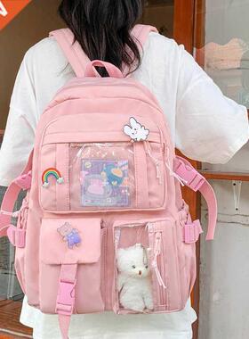 Cute Multipocket Waterproof Nylon Women Backpack Teenage Gir