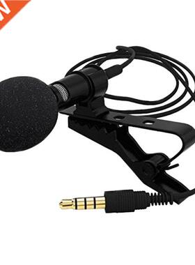 Clip-on Microphone Collar Lapel Lavalier Wired Mic Interview