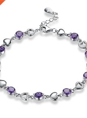 TGB02 Glitter Zirconia stone Heart Bracelet for women Weddin