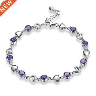 TGB02 Glitter Zirconia stone Heart Bracelet for women Weddin