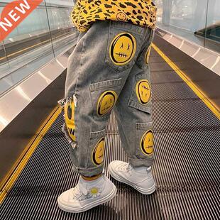 Baby Boys Jean Pants Kids Denim Trousers Children Casual Jea