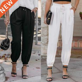 Trousers Pants Women for autumn Jogging Pockets reetwear