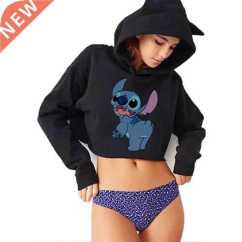 Stitch Cartoon Hoodie Women Sweetshirts Women Clothes Winter