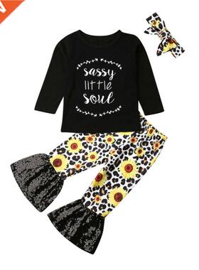 Citgeett Autumn 3pcs Toddler Newborn Baby Girl Clothes Tops+