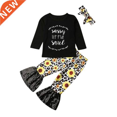 Citgeett Autumn 3pcs Toddler Newborn Baby Girl Clothes Tops+