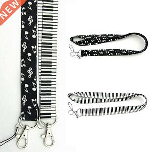 Cartoon Lanyards Piano Keys Notes Durable Hanging Home Handh