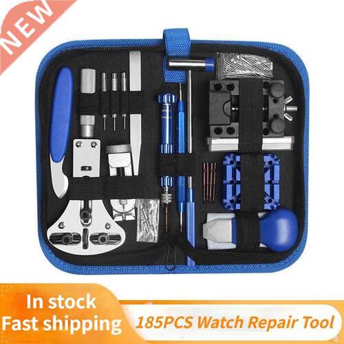 185pcs Watch Repair Tool Kit Watch Link Pin Remover Case Ope
