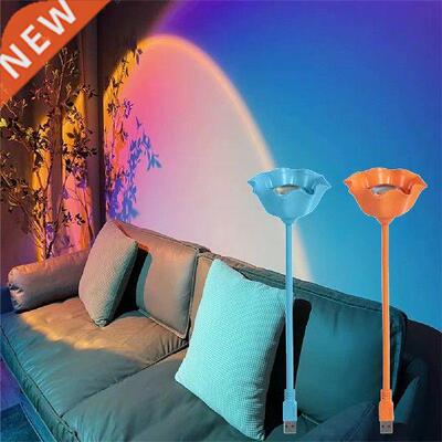 Mini Sunset Lamp Rainbow Projector Night Light USB Sunset