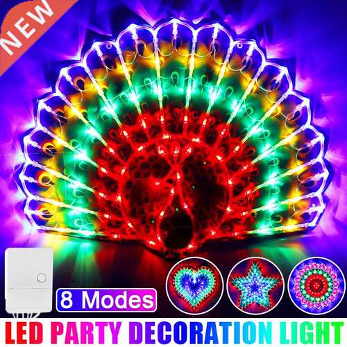 LED Night Lights Touch Control Colorful LED Lamp 3D Peacock