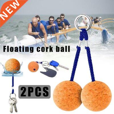 Floating Cork Ball Keys Ring Sailing Boat Float Buoyant Kit