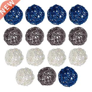 15Pcs Rattan Balls Decorative Ball Orbs Vase Fillers Table D