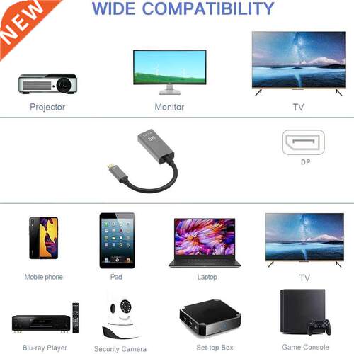 Type C USB C to DisplayPort1.4 8K Cable 8K@60Hz Male to Fema