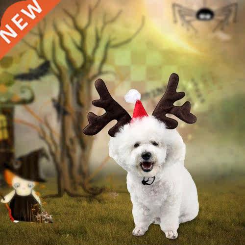 Christmas Pet Headband Deer Horn Hat Costume Dog Puppy Cat C
