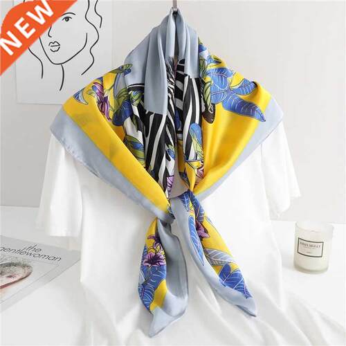 2020 Elegant Women Neck Silk Scarf Square Headscarf Foulard
