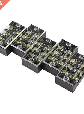 5 Pcs 3 Positions Dual Rows 600V 25A Wire Barrier Block Term