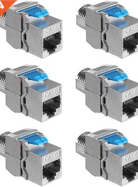 Keystone Module Jacks - 6 Piece CAT-8 ielded Keystone Jack