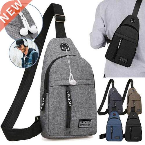 Waist Chest Bag Small Canvas Chest Pack for Men Women Crossb