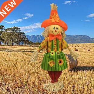 1 PC Scarecrow Swing Ornament Straw Doll Ornament for