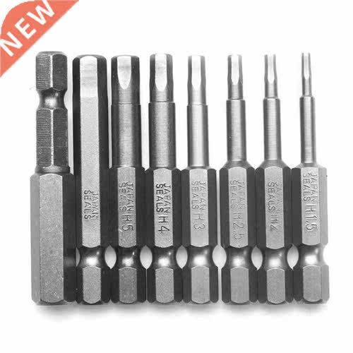 8 pcs 1/4 inch Screwdriver Bits Hexagon Magnetic Hexagon 50m