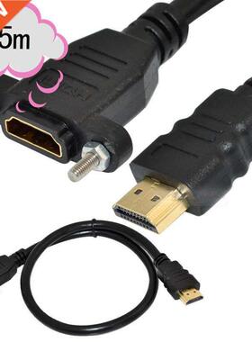1.5m 5Ft HDMI male to female panel mount extension Cable