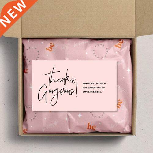 10-30 Pcs Pink Thank You For Your Order Card Thank You Card