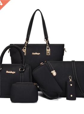 6PCS Women's Bag Set Fashion PU Leather Ladies Handbag Water