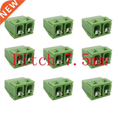 5/10Pcs Green Terminals KF128-7.5-2P 2 Pin Pitch 7.5mm PCB S