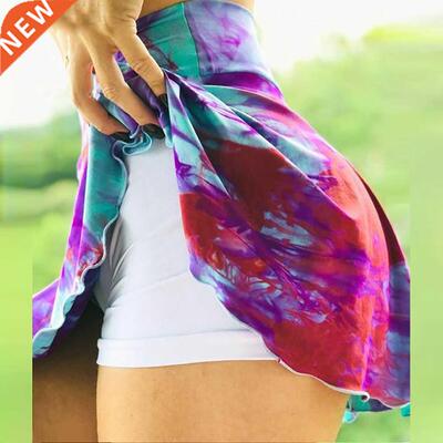 Sport Shorts Skirts Women Running Fitness Fake Two Piece Tro