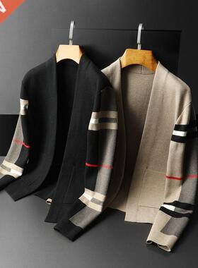 Fashion men's T-shirt sweater casual cardigan Europe station