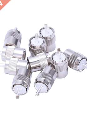 10pcs Connector UHF male PL259 plug solder RG8 RG21 LMR400