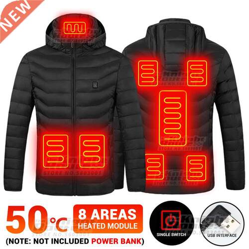 8 Areas Heated Jacket Windbreaker Women	s Warm Vest U