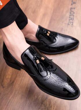 big size 47 Pointed Toe Formal Shoes Man Leather Oxfords Sp