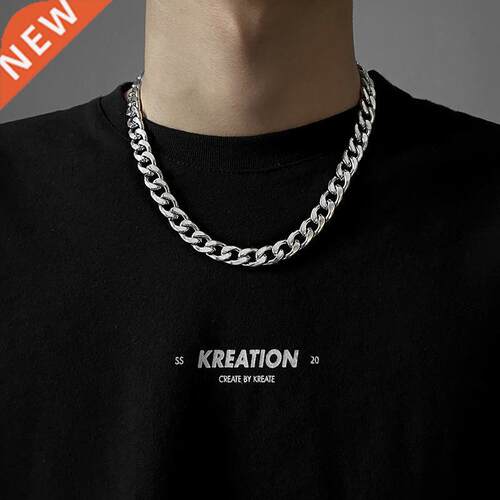 2021 Titanium Steel Men's Necklace Thick Chain Cuban Chain N
