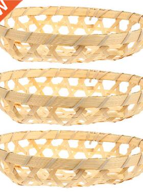 3pcs oo Weaving Wicker Storage asket Fruit Dish Food