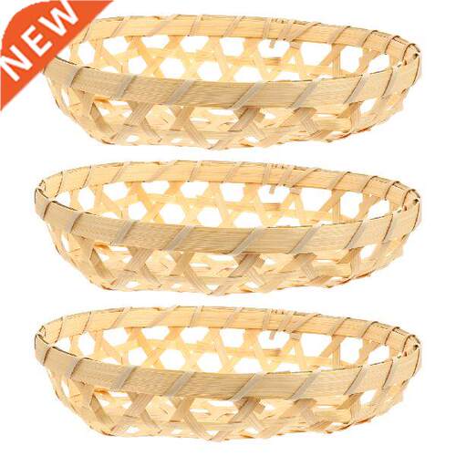 3pcs oo Weaving Wicker Storage asket Fruit Dish Food