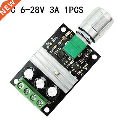 3A DC 6V-28V PWM Motor Speed Regulator With Switch Low Volta